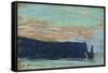 The Cliff at Etretat, C.1885 (Pastel)-Claude Monet-Framed Stretched Canvas