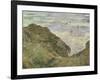 The Cliff at Pourville-Claude Monet-Framed Giclee Print