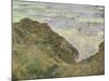 The Cliff at Pourville-Claude Monet-Mounted Giclee Print