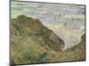 The Cliff at Pourville-Claude Monet-Mounted Giclee Print