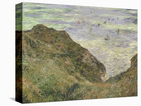 The Cliff at Pourville-Claude Monet-Stretched Canvas