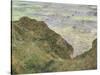 The Cliff at Pourville-Claude Monet-Stretched Canvas