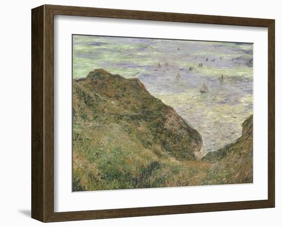 The Cliff at Pourville-Claude Monet-Framed Giclee Print