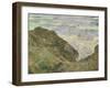 The Cliff at Pourville-Claude Monet-Framed Giclee Print