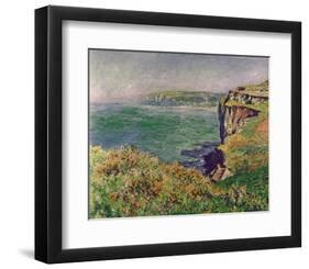 The Cliff at Varengeville, c.1882-Claude Monet-Framed Art Print