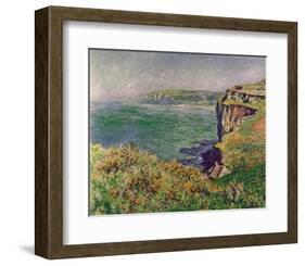 The Cliff at Varengeville, c.1882-Claude Monet-Framed Art Print