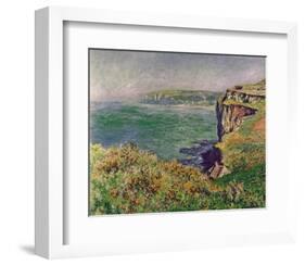 The Cliff at Varengeville, c.1882-Claude Monet-Framed Art Print