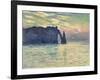 The Cliff, Étretat, Sunset. 1882-83-Claude Monet-Framed Giclee Print