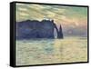 The Cliff, Étretat, Sunset. 1882-83-Claude Monet-Framed Stretched Canvas