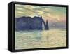 The Cliff, Étretat, Sunset. 1882-83-Claude Monet-Framed Stretched Canvas