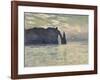 The Cliff, Etretat, Sunset, 1883-Claude Monet-Framed Art Print