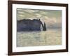 The Cliff, Etretat, Sunset, 1883-Claude Monet-Framed Art Print