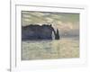 The Cliff, Etretat, Sunset, 1883-Claude Monet-Framed Art Print