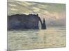 The Cliff, Etretat, Sunset, 1883-Claude Monet-Mounted Art Print