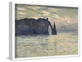 The Cliff, Etretat, Sunset, 1883-Claude Monet-Framed Art Print