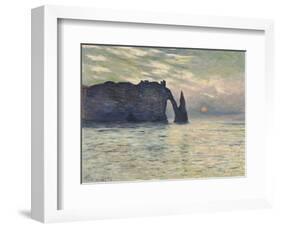 The Cliff, Etretat, Sunset, 1883-Claude Monet-Framed Art Print