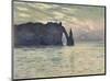 The Cliff, Etretat, Sunset, 1883-Claude Monet-Mounted Art Print