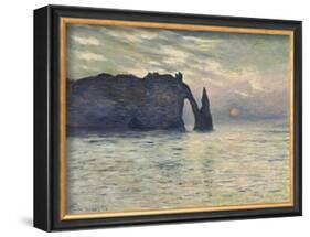The Cliff, Etretat, Sunset, 1883-Claude Monet-Framed Art Print