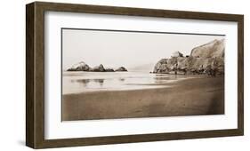 The Cliff House from the Beach, San Francisco, California, 1868-1870-Carleton Watkins-Framed Art Print
