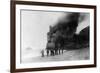 The Cliff House on Fire - San Francisco, CA-Lantern Press-Framed Premium Giclee Print