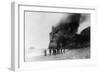 The Cliff House on Fire - San Francisco, CA-Lantern Press-Framed Art Print