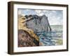 The Cliff of Aval, Etretat, 1885-Claude Monet-Framed Premium Giclee Print