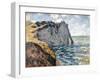The Cliff of Aval, Etretat, 1885-Claude Monet-Framed Premium Giclee Print