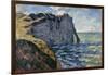 The Cliff of Aval, Etretat, 1885-Claude Monet-Framed Giclee Print