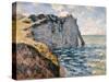 The Cliff of Aval, Etrétat, 1885-Claude Monet-Stretched Canvas