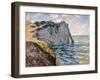 The Cliff of Aval, Etrétat, 1885-Claude Monet-Framed Giclee Print