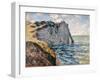 The Cliff of Aval, Etrétat, 1885-Claude Monet-Framed Giclee Print