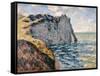 The Cliff of Aval, Etrétat, 1885-Claude Monet-Framed Stretched Canvas