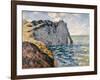 The Cliff of Aval, Etrétat, 1885-Claude Monet-Framed Giclee Print