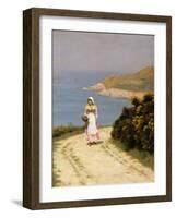 The Cliff Path-Edmund Blair Leighton-Framed Giclee Print