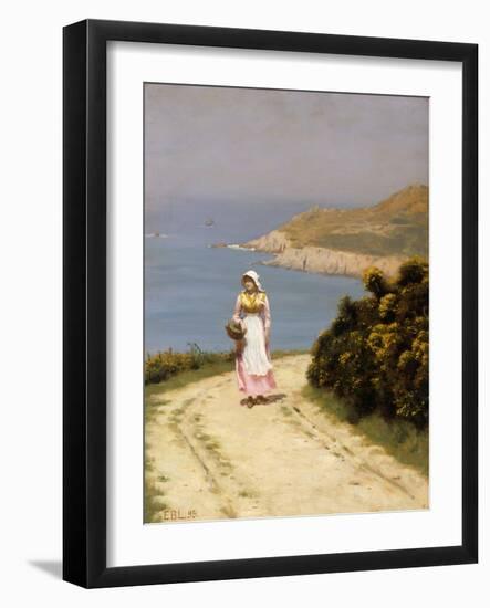 The Cliff Path-Edmund Blair Leighton-Framed Giclee Print