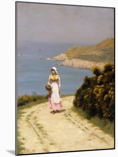 The Cliff Path-Edmund Blair Leighton-Mounted Giclee Print