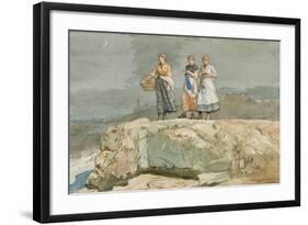 The Cliffs, 1883 (W/C on Paper)-Winslow Homer-Framed Giclee Print