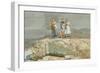 The Cliffs, 1883 (W/C on Paper)-Winslow Homer-Framed Giclee Print