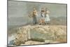 The Cliffs, 1883 (W/C on Paper)-Winslow Homer-Mounted Giclee Print