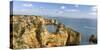 The cliffs and sea stacks of Ponta da Piedade, Algarve, Portugal.-Martin Zwick-Stretched Canvas