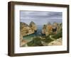 The cliffs and sea stacks of Ponta da Piedade, Algarve, Portugal.-Martin Zwick-Framed Photographic Print