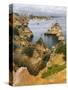 The cliffs and sea stacks of Ponta da Piedade, Algarve, Portugal.-Martin Zwick-Stretched Canvas