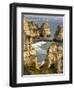 The cliffs and sea stacks of Ponta da Piedade, Algarve, Portugal.-Martin Zwick-Framed Photographic Print