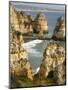 The cliffs and sea stacks of Ponta da Piedade, Algarve, Portugal.-Martin Zwick-Mounted Photographic Print