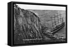 The Cliffs and Wrecked Preussen, Dover, 20th Century-null-Framed Stretched Canvas