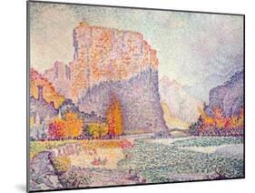 The Cliffs at Castellane, 1902-Paul Signac-Mounted Giclee Print