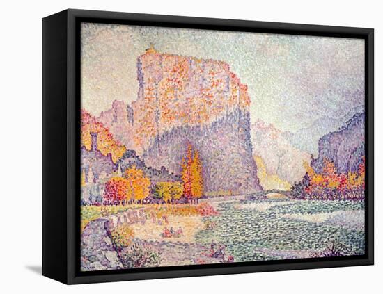 The Cliffs at Castellane, 1902-Paul Signac-Framed Stretched Canvas