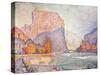 The Cliffs at Castellane, 1902-Paul Signac-Stretched Canvas