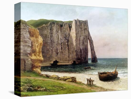 The Cliffs at Etretat, 1869-Gustave Courbet-Stretched Canvas