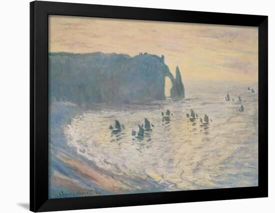 The Cliffs at Etretat, 1886-Claude Monet-Framed Giclee Print